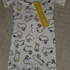 Hanna Andersson Bunny Print Bodysuit - White